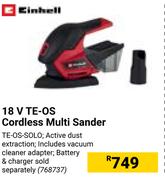 Einhell 18V TE-OS Cordless Multi Sander