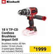 Einhell 18V TP-CD Cordless Brushless Impact Drill