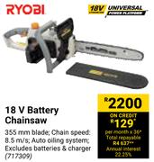 Ryobi 18V Battery Chainsaw