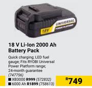 Ryobi 18V Li-Ion 6000 Ah Battery Pack