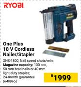 Ryobi One Plus 18V Cordless Nailer/Stapler
