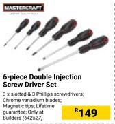 Mastercraft 6 Piece Double Injection Screw Driver Set