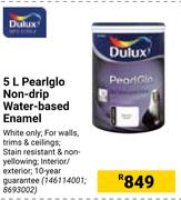 Dulux Pearlglo Non Drip Water Based Enamel-5L