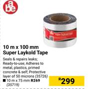 Abe 10m x 100mm Super Laykold Tape