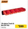 Grip 18 Piece Track & Bin DIY Kit