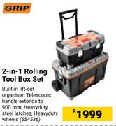 Grip 2 In 1 Rolling Tool Box Set