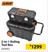 Grip 2 In 1 Rolling Tool Box