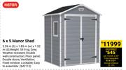Keter 6 x 5 Manor Shed