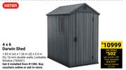 Keter 4 x 6 Darwin Shed