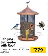 Hanging Bird Feeder With Roof-195mm x 195mm x 250mm