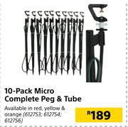 10 Pack Micro Complete Peg & Tube