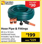 Garden Master Hose Pipe & Fittings 20m x 12mm
