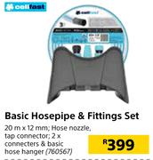 Cell Fast Basic Hosepipe & Fittings Set 20m x 12mm