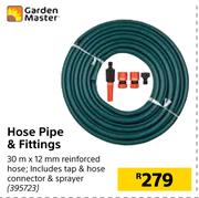 Garden Master Hose Pipe & Fittings 30m x 12mm