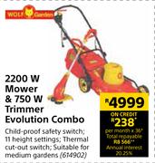 Wolf Garden 2200W Mower & 750W Trimmer Evolution Combo