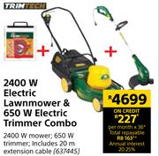 Trimtech 2400W Electric Lawnmower & 650W Electric Trimmer Combo