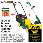 Trimtech 1500W Mower & 650W Trimmer Combo