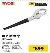 Ryobi 18V Battery Blower XBL-200