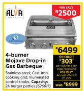Alva 4 Burner Mojave Drop In Gas Barbeque