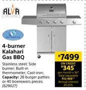 Alva 4 Burner Kalahari Gas BBQ