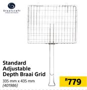Standard Adjustable Depth Braai Grid 335mm x 435mm
