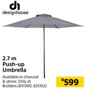 Designhouse 2.7m Push Up Umbrella
