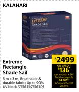 Kalahari Extreme Rectangle Shade Sail 5m x 3m
