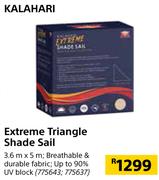 Kalahari Extreme Triangle Shade Sail 3.6, x 5m