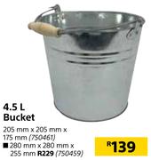 4.5L Bucket 205mm x 205mm x 175mm