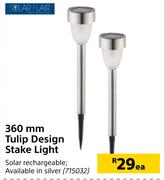 Solar Flair 360mm Tulip Design Stake Light-Each