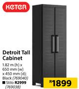 Keter Detroit Tall Black Cabinet 1.82m (h) x 650mm (w) x 450mm (d)