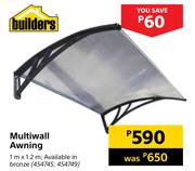 Builders Multiwall Awning 1m x 1.2m
