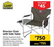 Campmaster Director Chair With Side Table