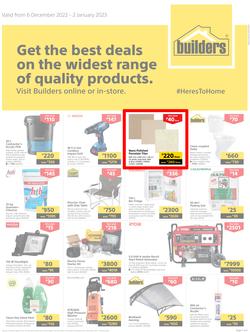 Builders Botswana : Get The Best Deals On The Widest Range Of Quality Products (06 December - 02 January 2023), page 1