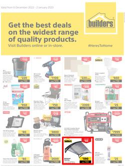 Builders Botswana : Get The Best Deals On The Widest Range Of Quality Products (06 December - 02 January 2023), page 1