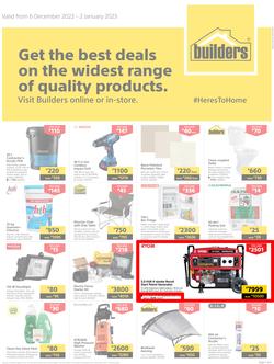 Builders Botswana : Get The Best Deals On The Widest Range Of Quality Products (06 December - 02 January 2023), page 1