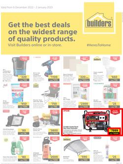 Builders Botswana : Get The Best Deals On The Widest Range Of Quality Products (06 December - 02 January 2023), page 1