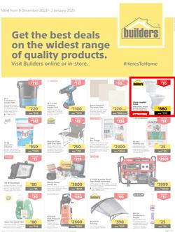 Builders Botswana : Get The Best Deals On The Widest Range Of Quality Products (06 December - 02 January 2023), page 1