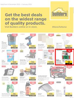 Builders Botswana : Get The Best Deals On The Widest Range Of Quality Products (06 December - 02 January 2023), page 1