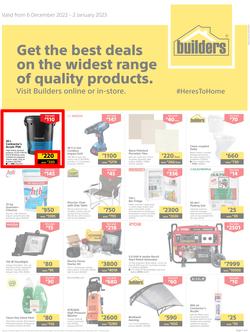 Builders Botswana : Get The Best Deals On The Widest Range Of Quality Products (06 December - 02 January 2023), page 1