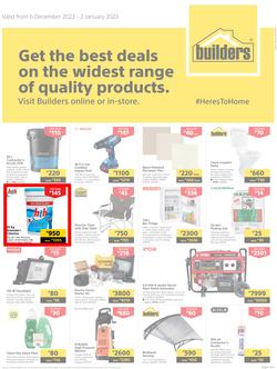 Builders Botswana : Get The Best Deals On The Widest Range Of Quality Products (06 December - 02 January 2023), page 1