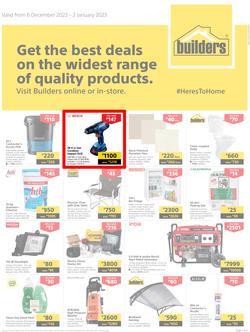 Builders Botswana : Get The Best Deals On The Widest Range Of Quality Products (06 December - 02 January 2023), page 1