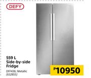 Defy 559L Side By Side Metallic Fridge DFF436
