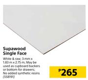 Supawood Single Face-3mm x 1.83mm x 2.75m