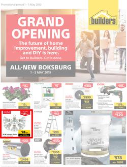 Builders Boksburg : Grand Opening (1 May - 5 May 2019), page 1