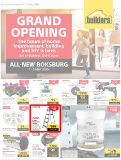 Builders Boksburg : Grand Opening (1 May - 5 May 2019), page 1