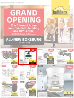 Builders Boksburg : Grand Opening (1 May - 5 May 2019), page 1