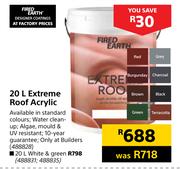 Fired Earth 20L Extreme Roof Acrylic (White & Green)