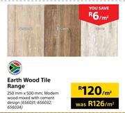 Earth Wood Tile Range 250mmX500mm-Per Sqm