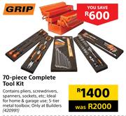 Grip 70 Piece Complete Tool Kit